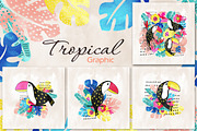 Tropical graphic and pattern pack, a Background Graphic by Lidiebug (Thumbnail 3 of 6)