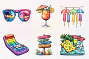 Colorful Pool Party Clipart, an Illustration by CreationArt (Thumbnail 3 of 5)