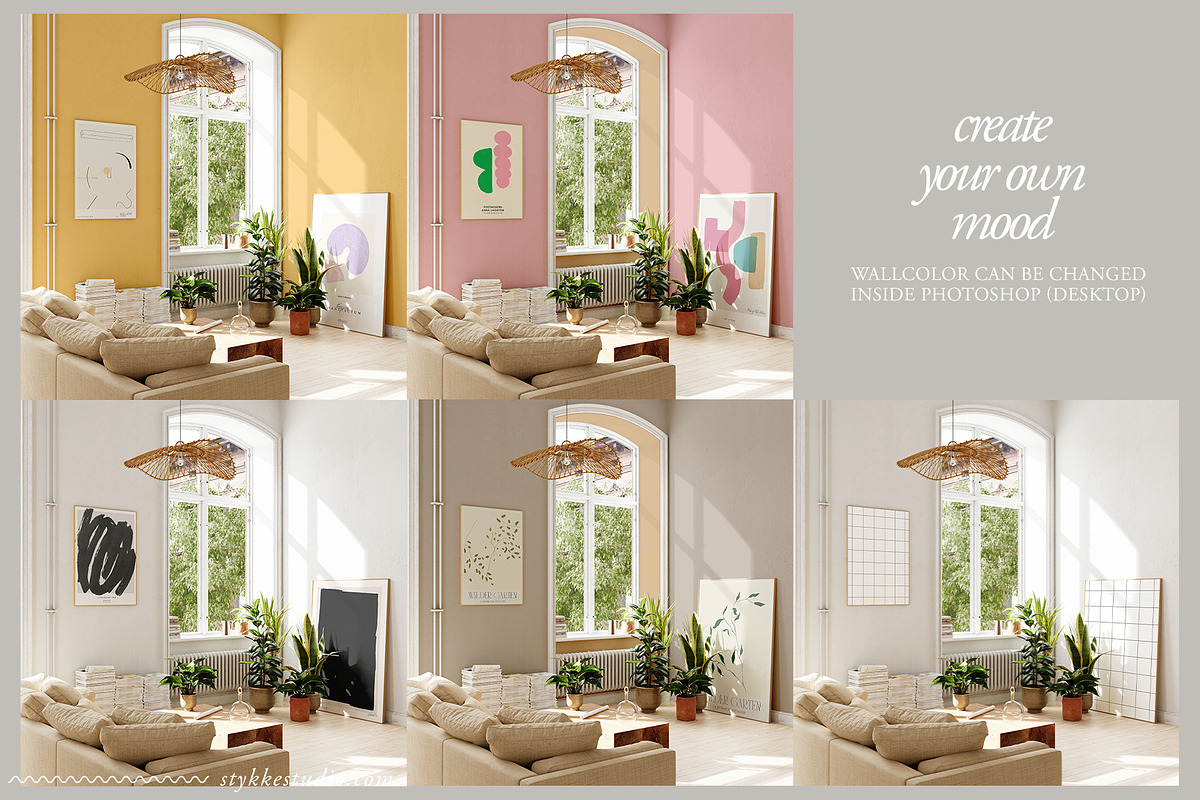 LENIS ROOM Natural Frame Mockup Set, a Household Mockup by Stykke Studio (Photo 2 of 58)