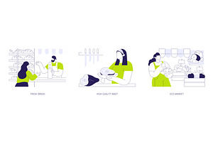 Buying groceries isolated cartoon, a Person Illustration by Visual Generation