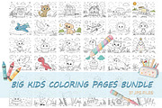 Big Kids Coloring Pages Bundle, an Education Illustration by Vaniuta_Art (Thumbnail 1 of 7)