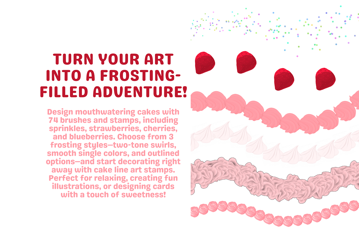 Fun Cake Frosting Brushes, a Brush Add-On by nikiartcorner (Photo 2 of 6)