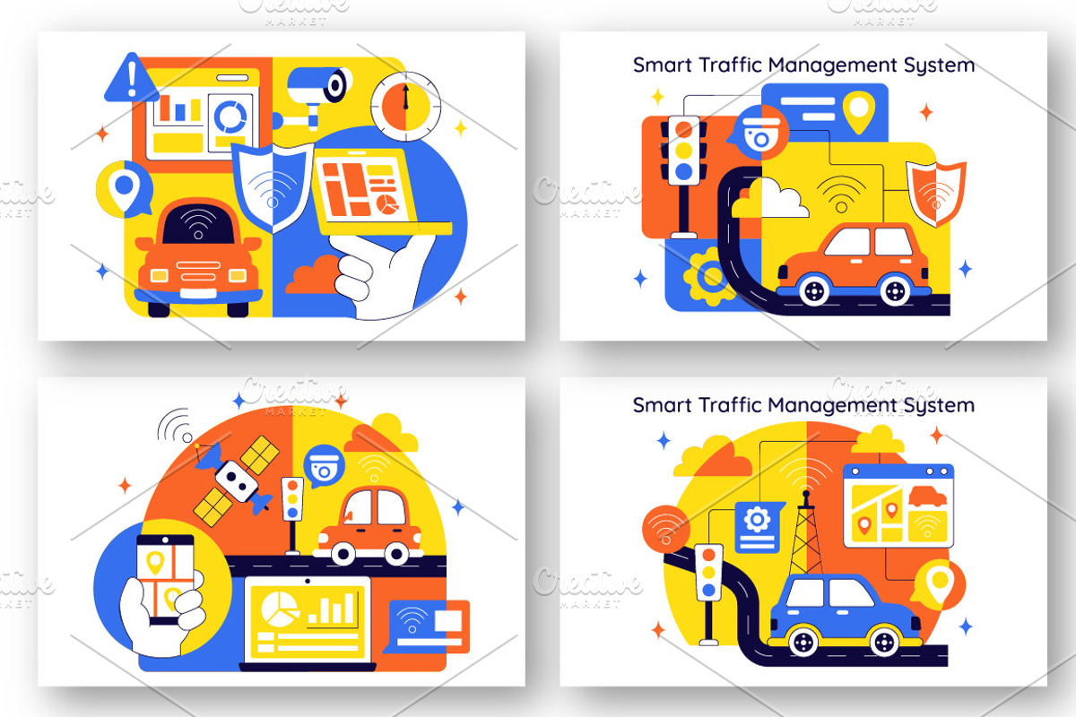 10 Smart Traffic Management System, a Technology Illustration by denayunebgt (Photo 2 of 4)