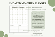 Undated Monthly Planner Template, a Stationery Template by Journal w Sushii (Thumbnail 4 of 4)