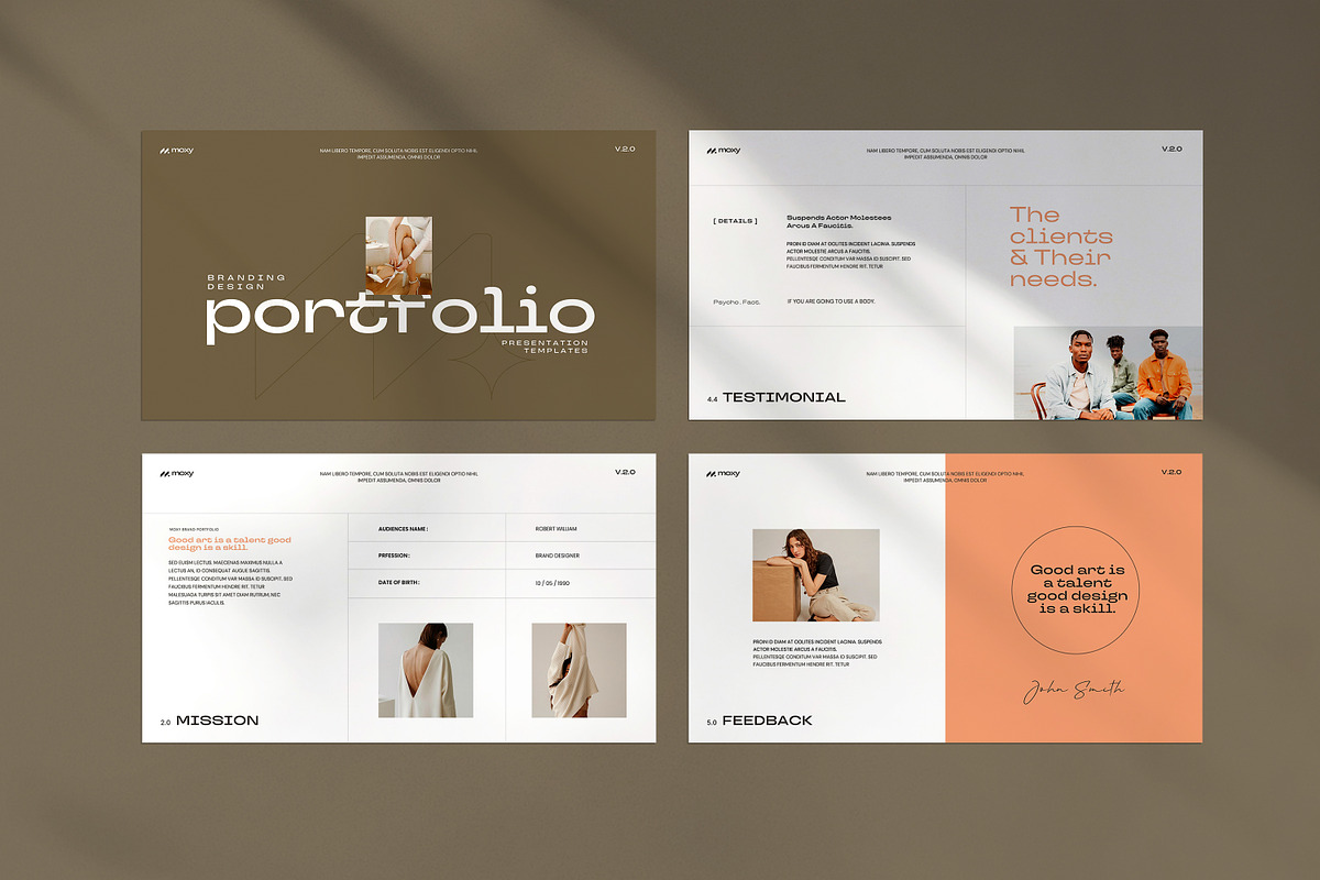 MOXY | Brand Portfolio Template, a Presentation Template by creathrivestudio (Photo 4 of 10)