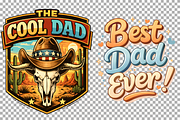 Western Dad Clipart Father's Day PNG, a Seasonal Illustration by SugarCloudStudioArt (Thumbnail 4 of 4)