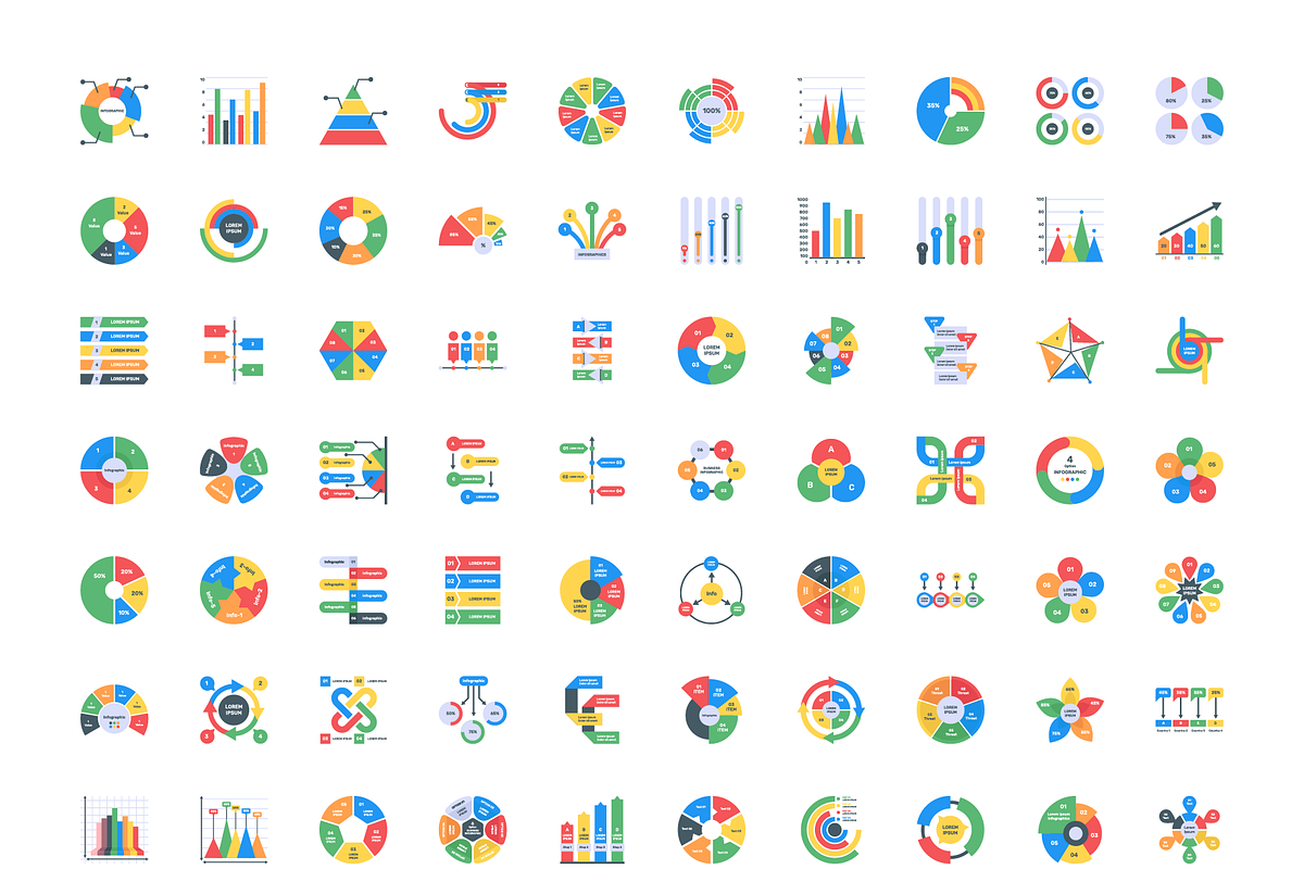 Flat Infographics Icons, a Duotone Icon by Brickclay (Photo 7 of 8)