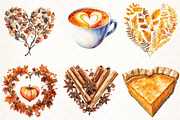 Love Shaped Autumn Clipart Bundle, an Illustration by Pixels.Craft (Thumbnail 3 of 7)