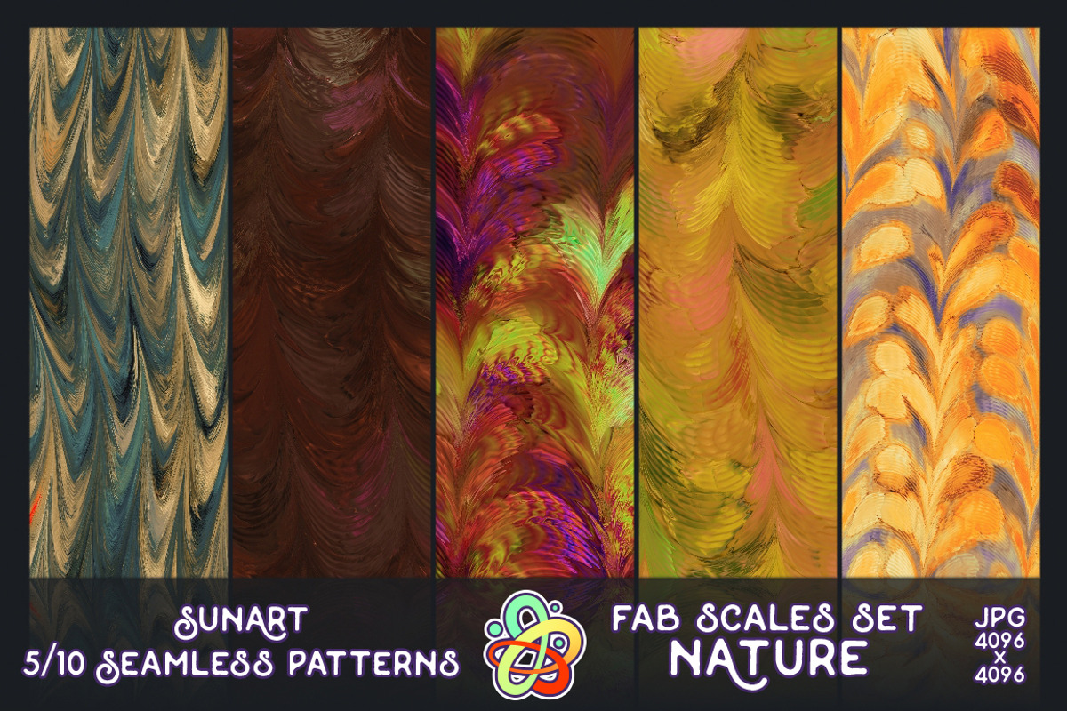 Seamless pattern of fabulous scales, a Texture Graphic by SunArt (Photo 3 of 3)