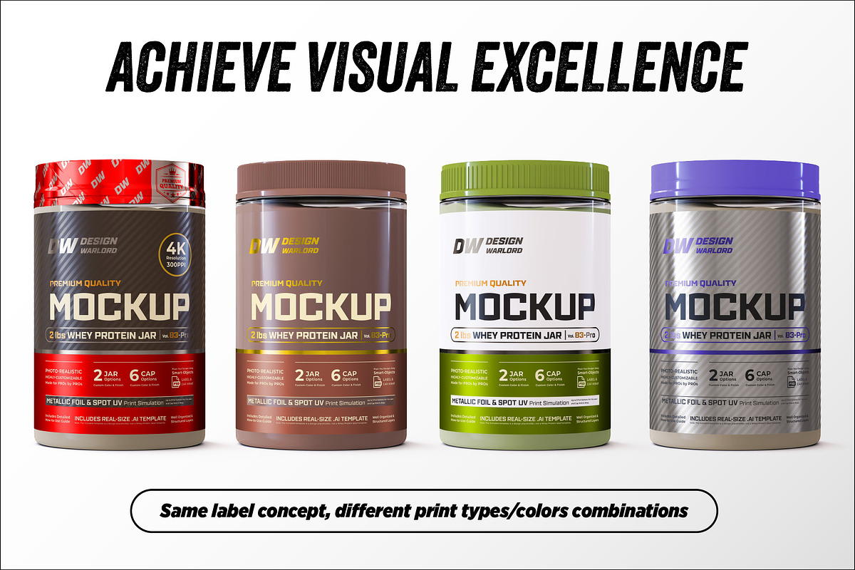 2lb Whey Protein Jar Mockup B3-Pro, a Packaging Mockup by Design Warlord (Photo 9 of 16)