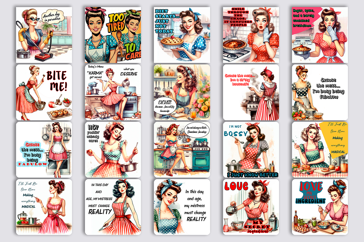Pin Up Girl Coaster - Sarcastic, a Person Illustration by ElenazlataArt (Photo 9 of 10)