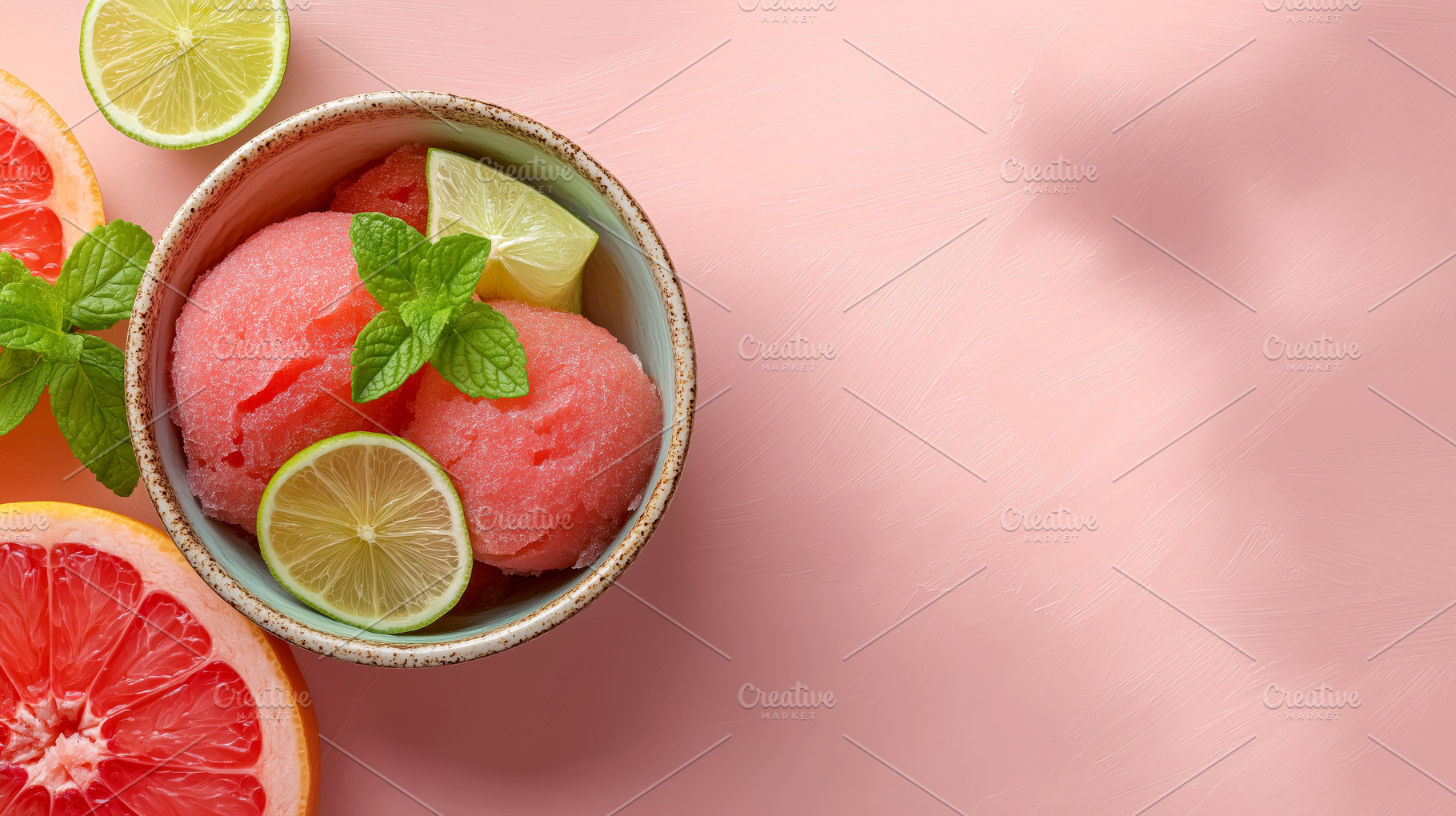 Refreshing Grapefruit Sorbet, a Food & Drink Photo by Ocean Digital Art