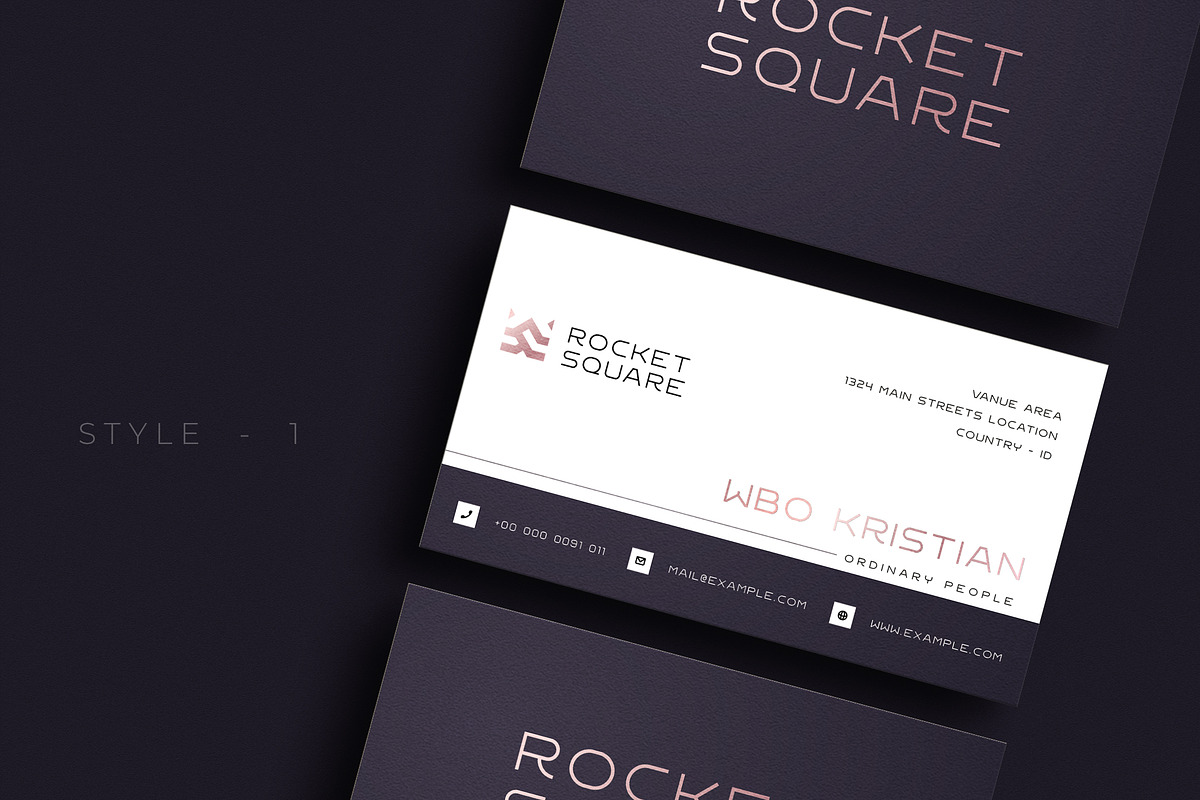 Luxury Purple Business Cards - V.76, a Business Card Template by Ctrl space studio (Photo 2 of 6)