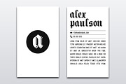 Black and White Business Card 015, a Business Card Template by Nonaglyph Design (Thumbnail 4 of 9)
