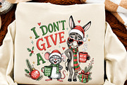 Funny Christmas Donkey PNG, a Seasonal Illustration by Craft Nest (Thumbnail 2 of 6)