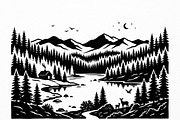 Majestic Pine Trees SVG, a Finance Illustration by Amazin_art (Thumbnail 22 of 34)