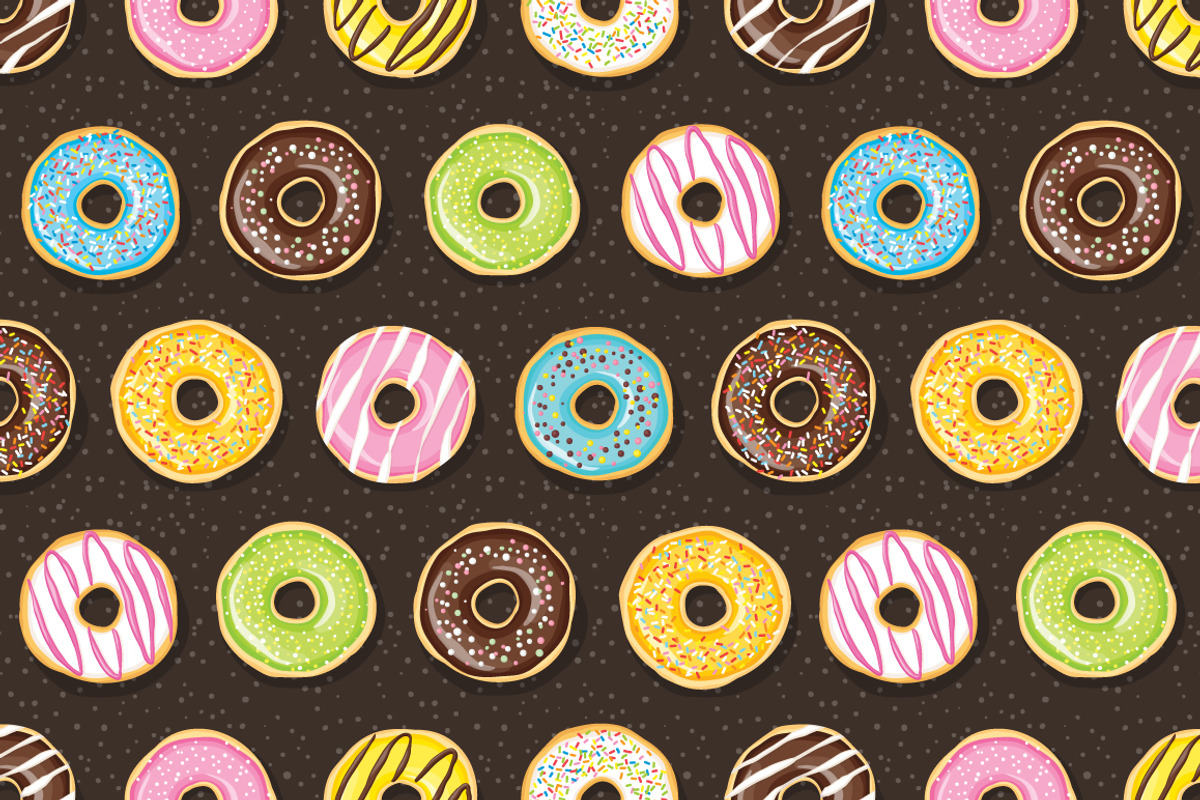 Seamless pattern of tasty donuts., a Pattern Graphic by Evgeniya Dzhumm (Photo 3 of 3)