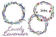 Watercolor lavender clip art, an Illustration by SandraGraphicDesign (Thumbnail 3 of 5)
