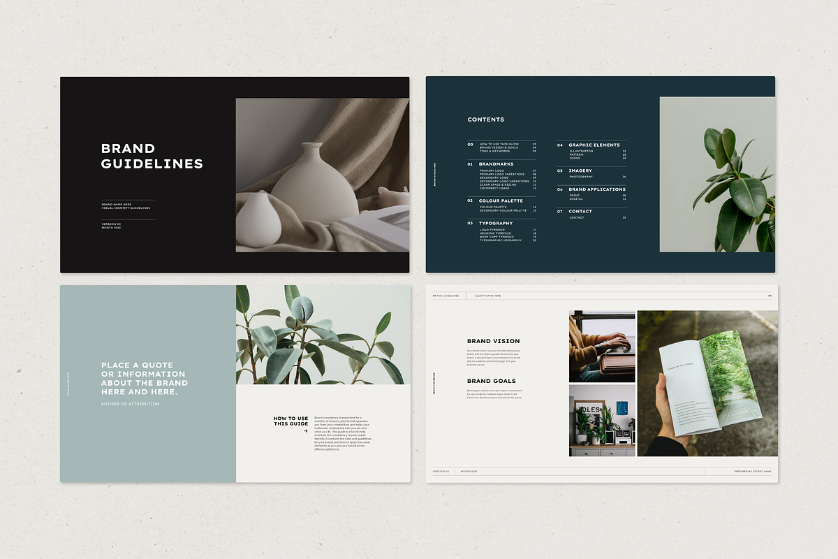 Brand Guidelines for Adobe Ai & Id, a Brochure Template by Hannah Bacon Design (Photo 2 of 6)