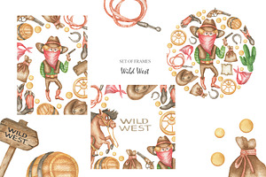 Watercolor Wild West Set