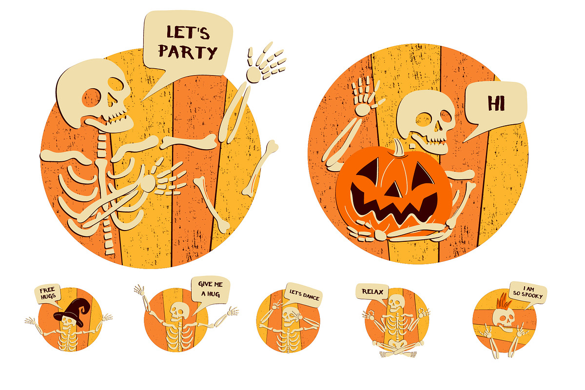 Retro Halloween Illustrations, an Object Graphic by Zim Varezhkin (Photo 4 of 5)