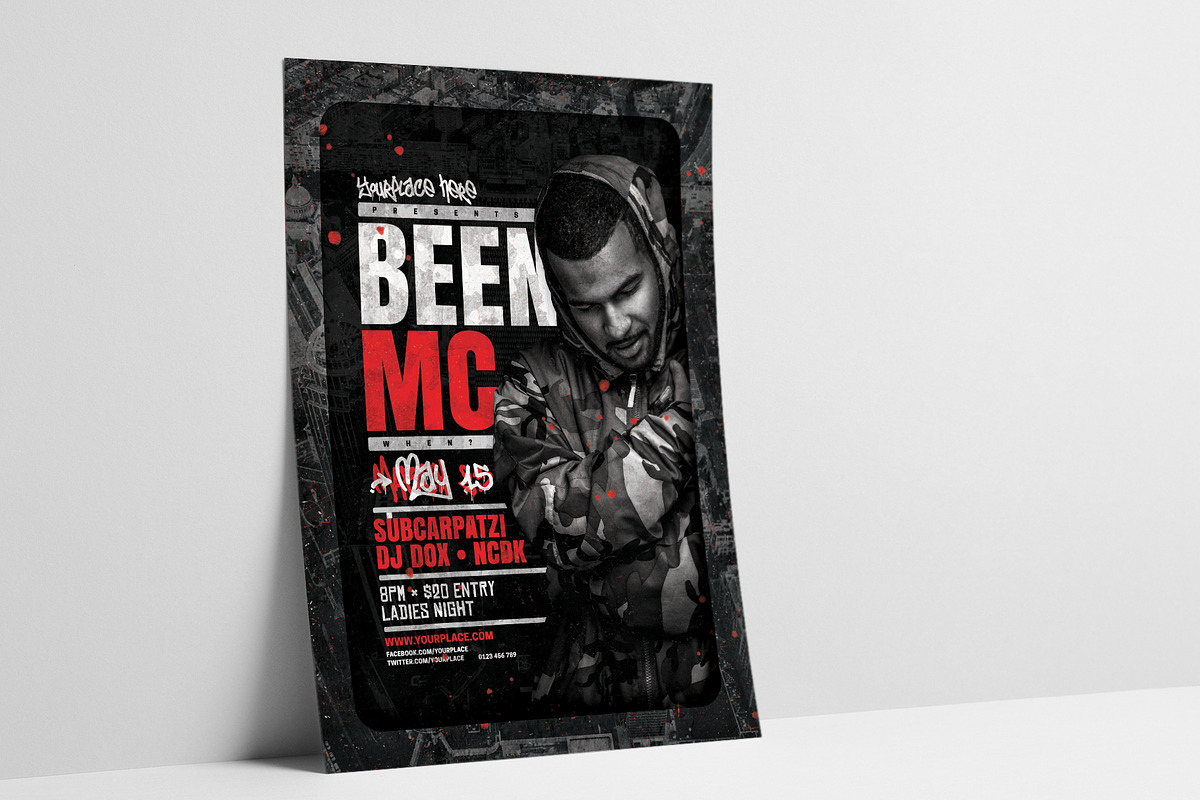DJ Concert Flyer/Poster, a Flyer Template by Mariux (Photo 1 of 2)