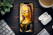 Mona Lisa as Simpson, a Person Illustration by Nomad (Thumbnail 3 of 3)