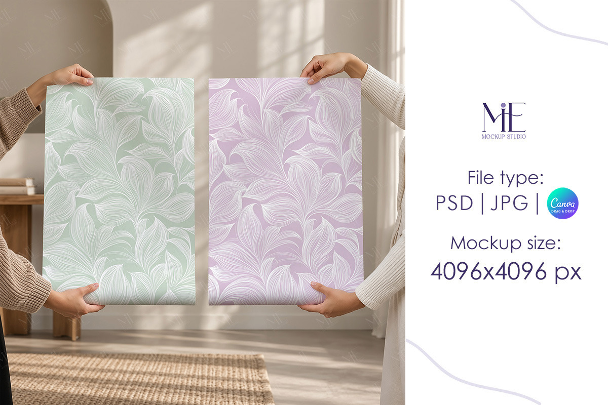 Gift Wrapping Paper Mockup Wallpaper, a Packaging Mockup by Mie Mockup Studio (Photo 7 of 8)
