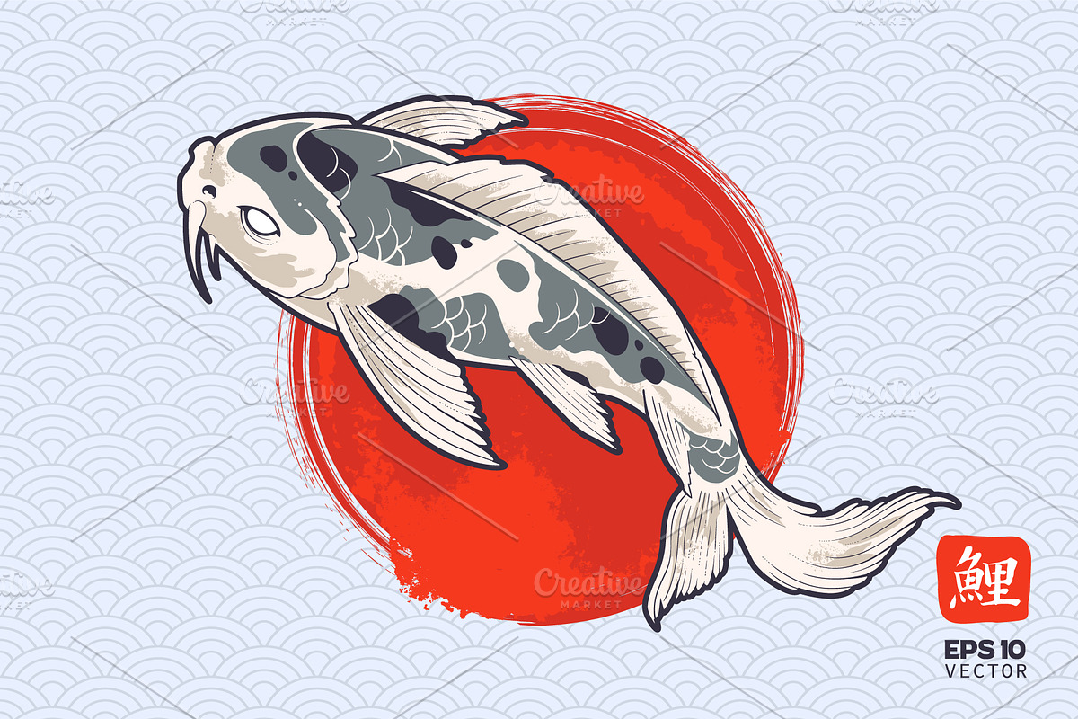 Koi Fish Vector Set, an Animal Illustration by Vecster (Photo 8 of 8)