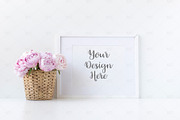 White Frame Mockup Bundle Set of 10, a Print Template by Marsala Digital (Thumbnail 5 of 11)