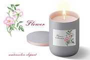 Blooming flowers watercolor clipart., an Illustration by SabinaWatercolorArt (Thumbnail 4 of 8)