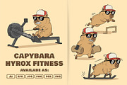Capybara Hyrox Fitness Gym Workout, a Sport Illustration by Partikusi Design (Thumbnail 1 of 5)