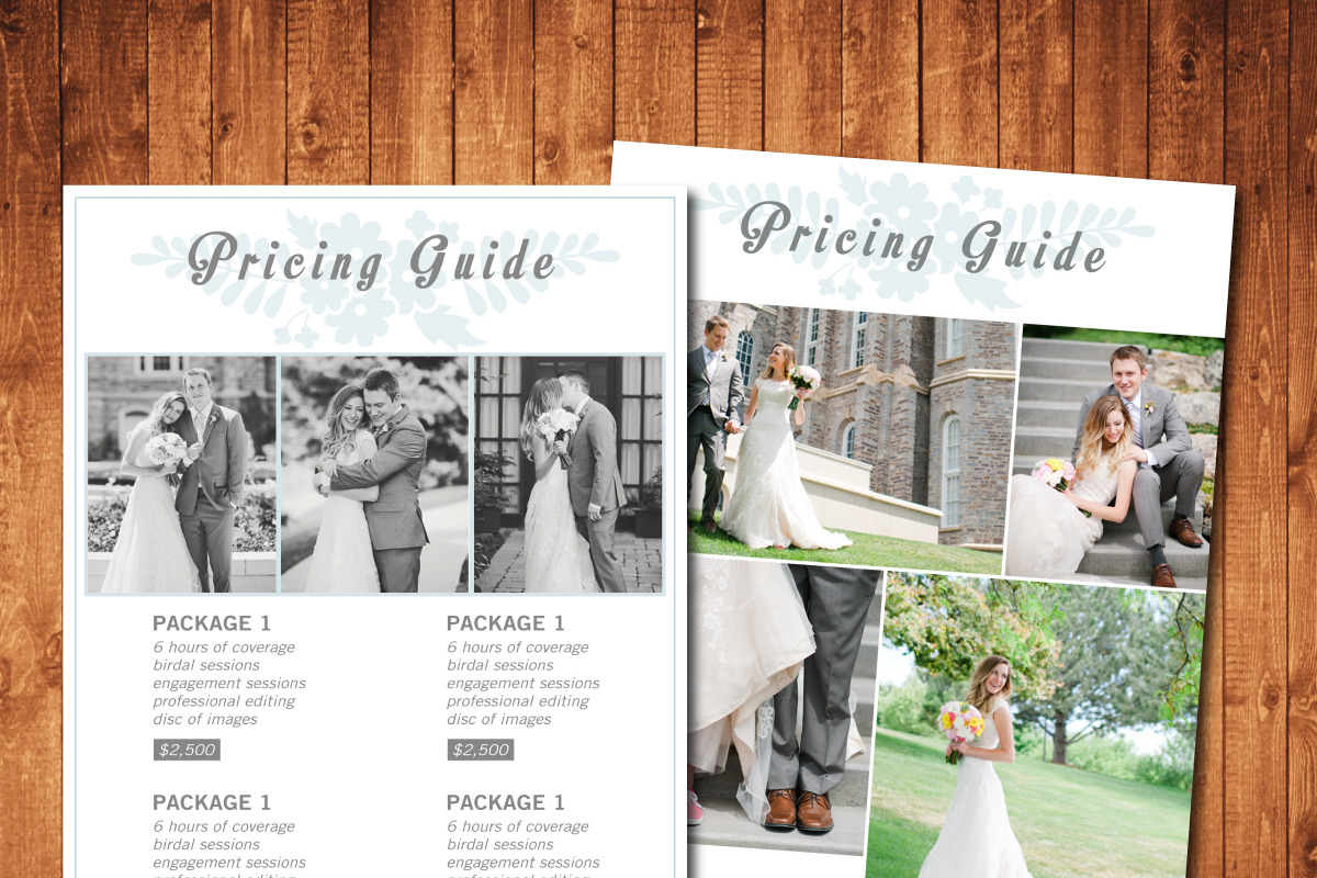 photography pricing template, a Brochure Template by DonyDesigns
