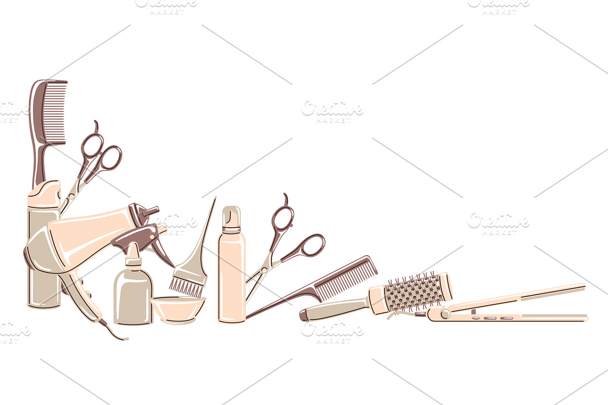 Barbershop background with, a Work Illustration by incomible