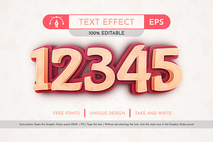 Red Apple - Editable Text Effect