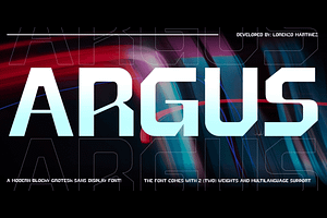 Argus - Blocky Grotesk Typeface