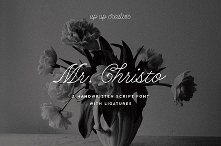 Mr Christo Calligraphy Script Font, a Script Font by Up Up Creative