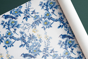 SPRING CHINOISERIE Seamless Pattern