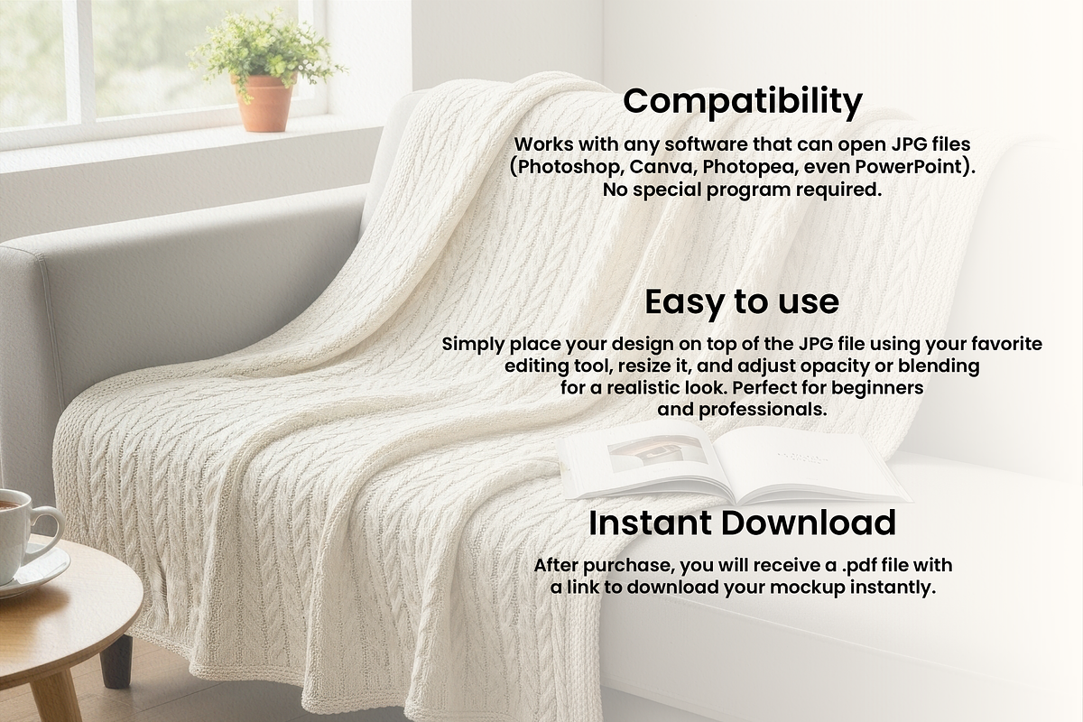 Winter Blanket Mockup 100 JPG, a Household Mockup by KennedyStudio (Photo 16 of 16)