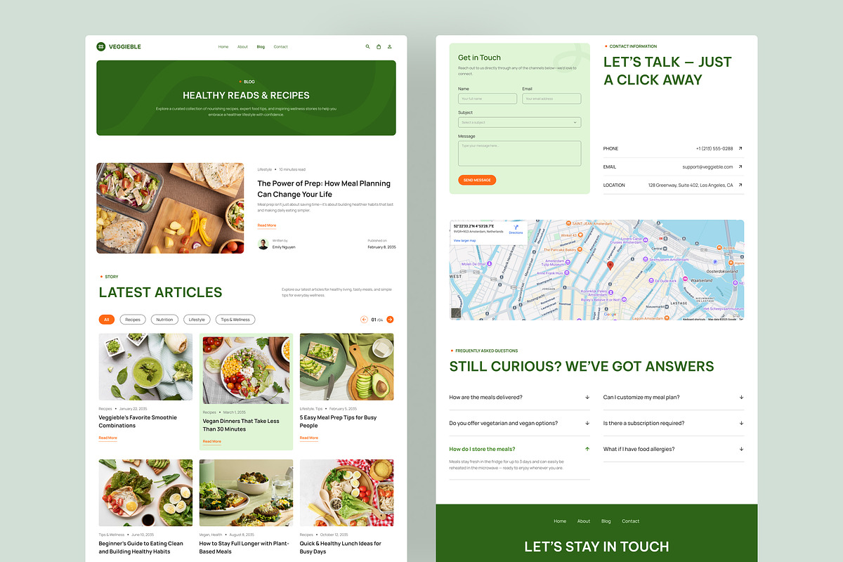 Healthy Food Catering Website UI, an UI Kit Template by peterdraw (Photo 4 of 6)