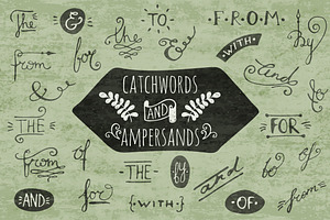 Ampersands And Catchwords Set