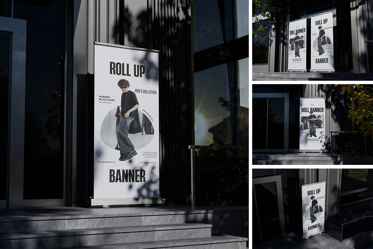 High Quality Roll Up Banner Mockup, a Product Mockup by AKMAL STUDIO (Photo 1 of 5)