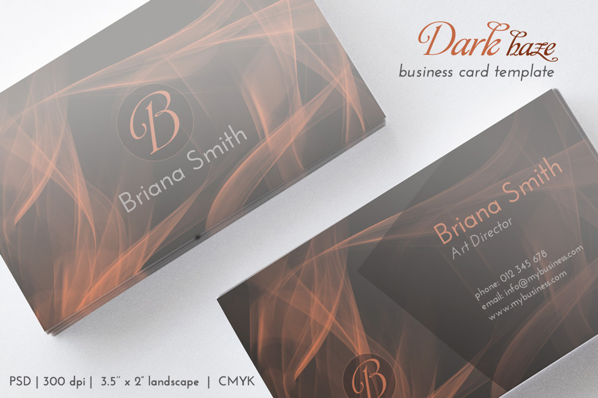 Dark Haze Business Card, a Business Card Template by audeemirza (Photo 1 of 4)