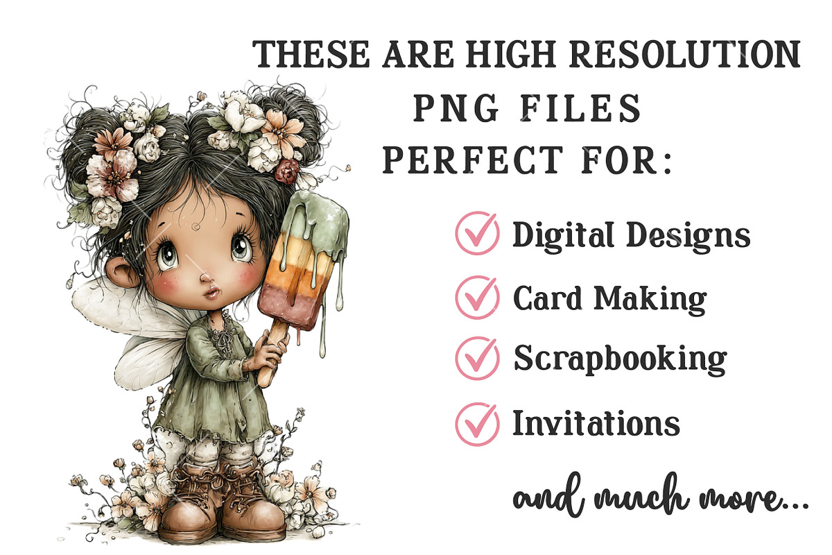 Whimsical Summer Fairy Clipart, an Illustration by OK Design (Photo 4 of 6)