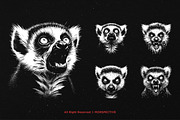 10 Bundle Dark Art Lemur Animal, an Illustration by Morspective (Thumbnail 3 of 7)