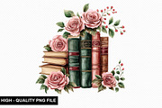Watercolor Floral Book Clipart, an Illustration by crative8112 (Thumbnail 2 of 11)