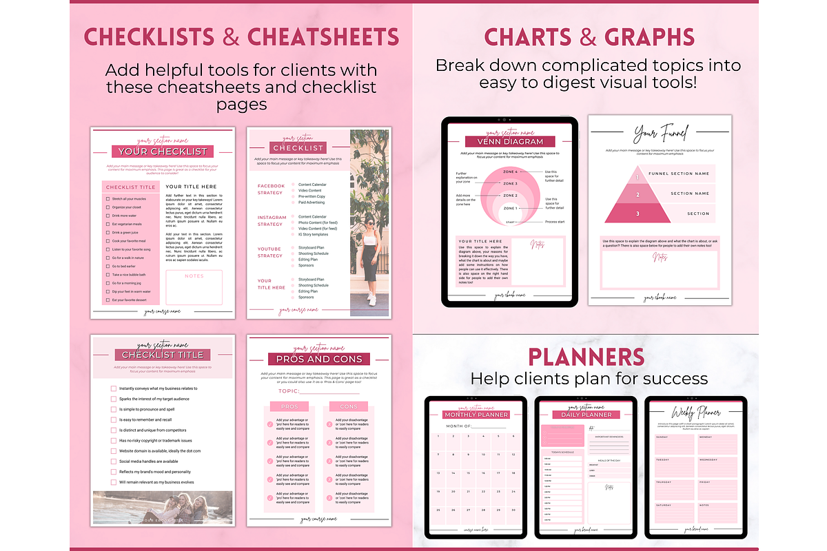 Worksheet Template BUNDLE, Workbook, a Marketing Template by Templatables (Photo 4 of 9)