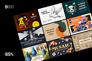 9 in 1 Illustrator Brushes Bundle, a Brush Add-On by pixelbuddha.net (Thumbnail 2 of 12)