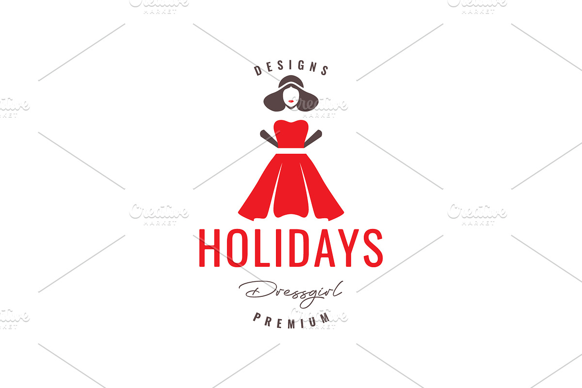 women beauty wearing dress logo, a Branding & Logo Template by devastd