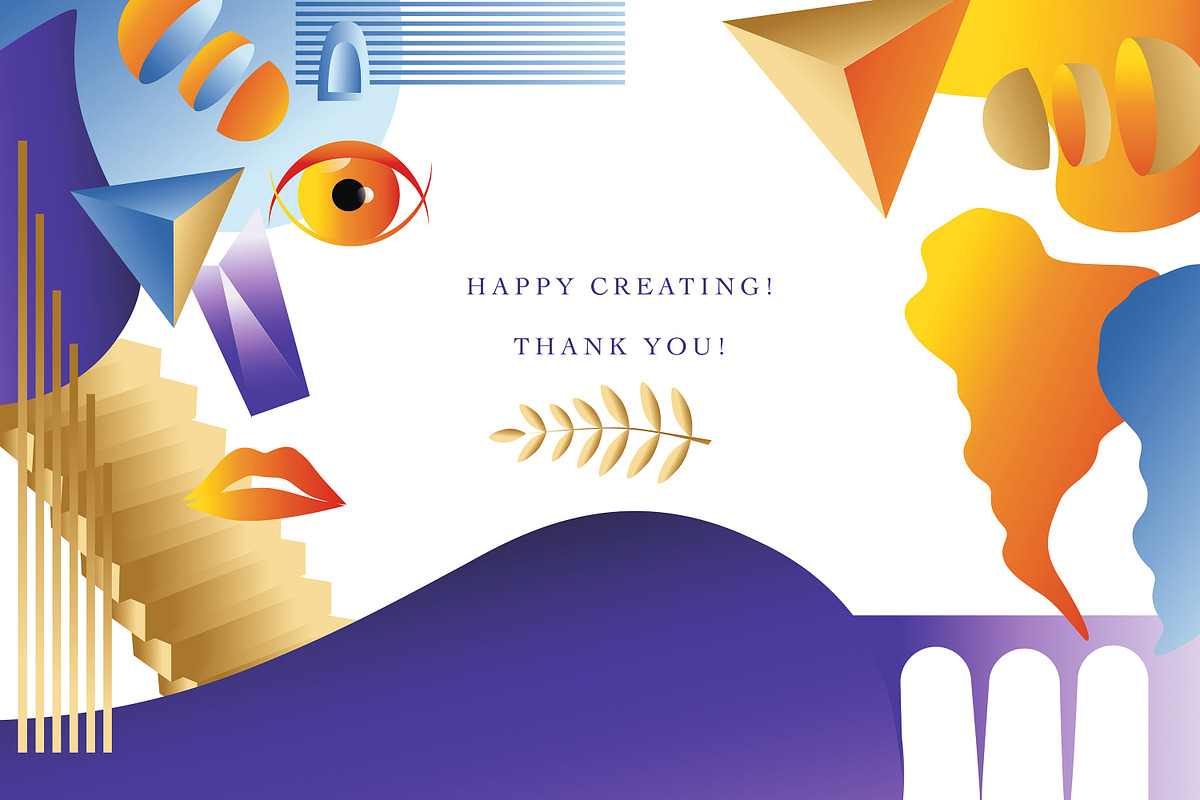 ABSTRACT ELEMENTS+COLLAGE, an Object Graphic by WildStrawberry Magic (Photo 19 of 19)